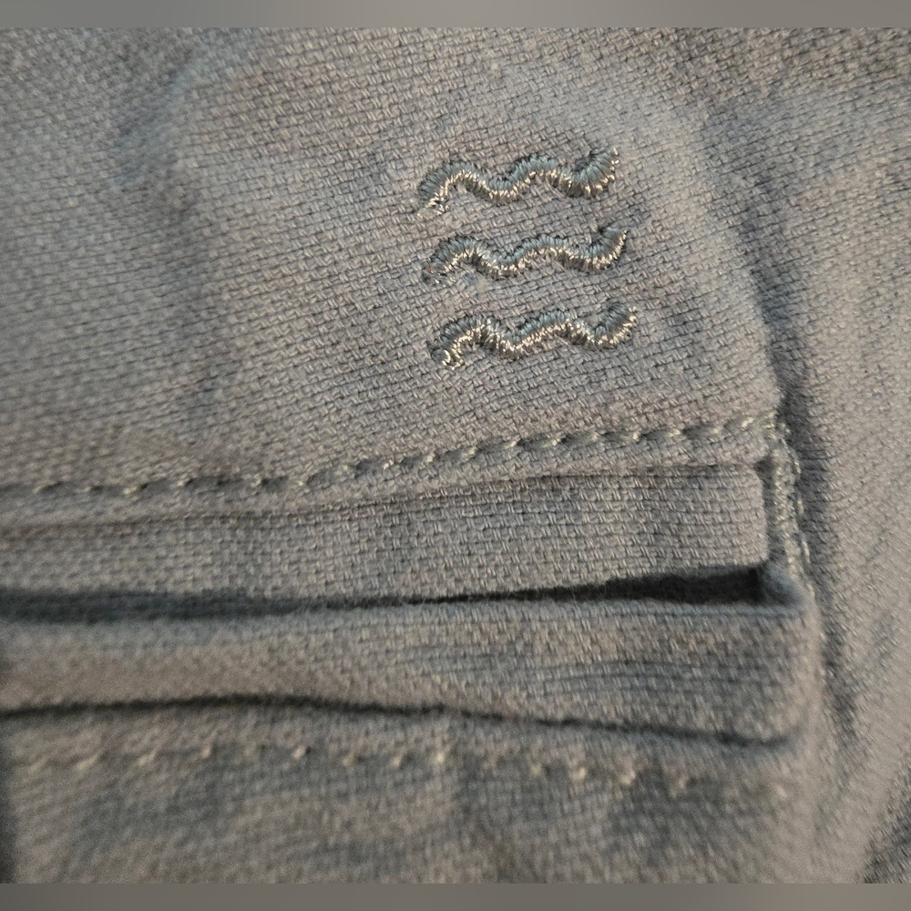 Free Fly Men's Stretch Canvas Bamboo Blend Elastic Light Blue Shorts Size Medium - Picture 3 of 8